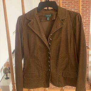 Lauren Ralph Lauren Brown Corduroy Blazer
